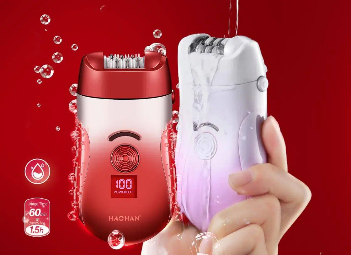 What are some tips to reduce pain and irritation from using an electric epilator?