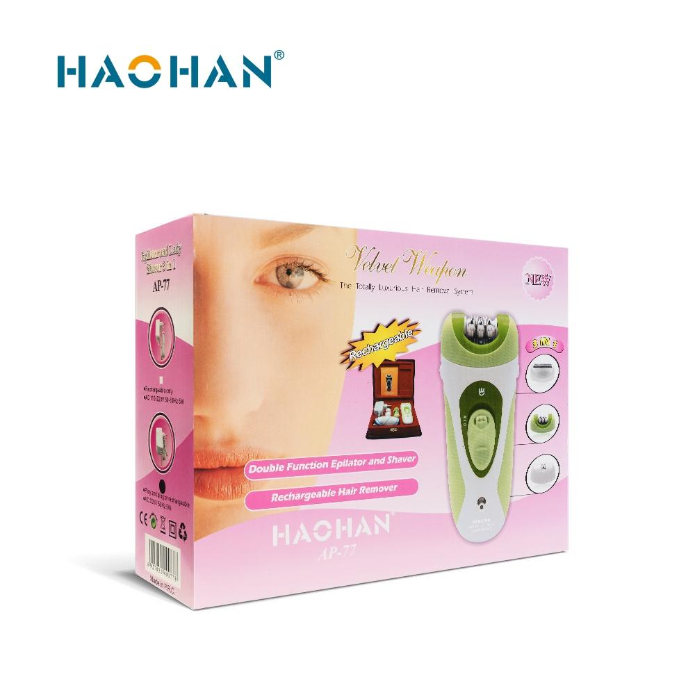3-in-1 Rechargeable Epilator with LED Light (AP-77)