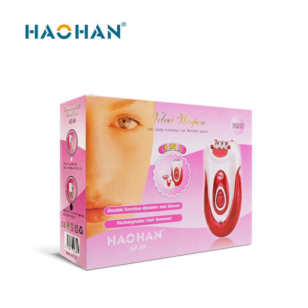 3-in-1 Rechargeable Epilator with LED Light for Women (AP-89)