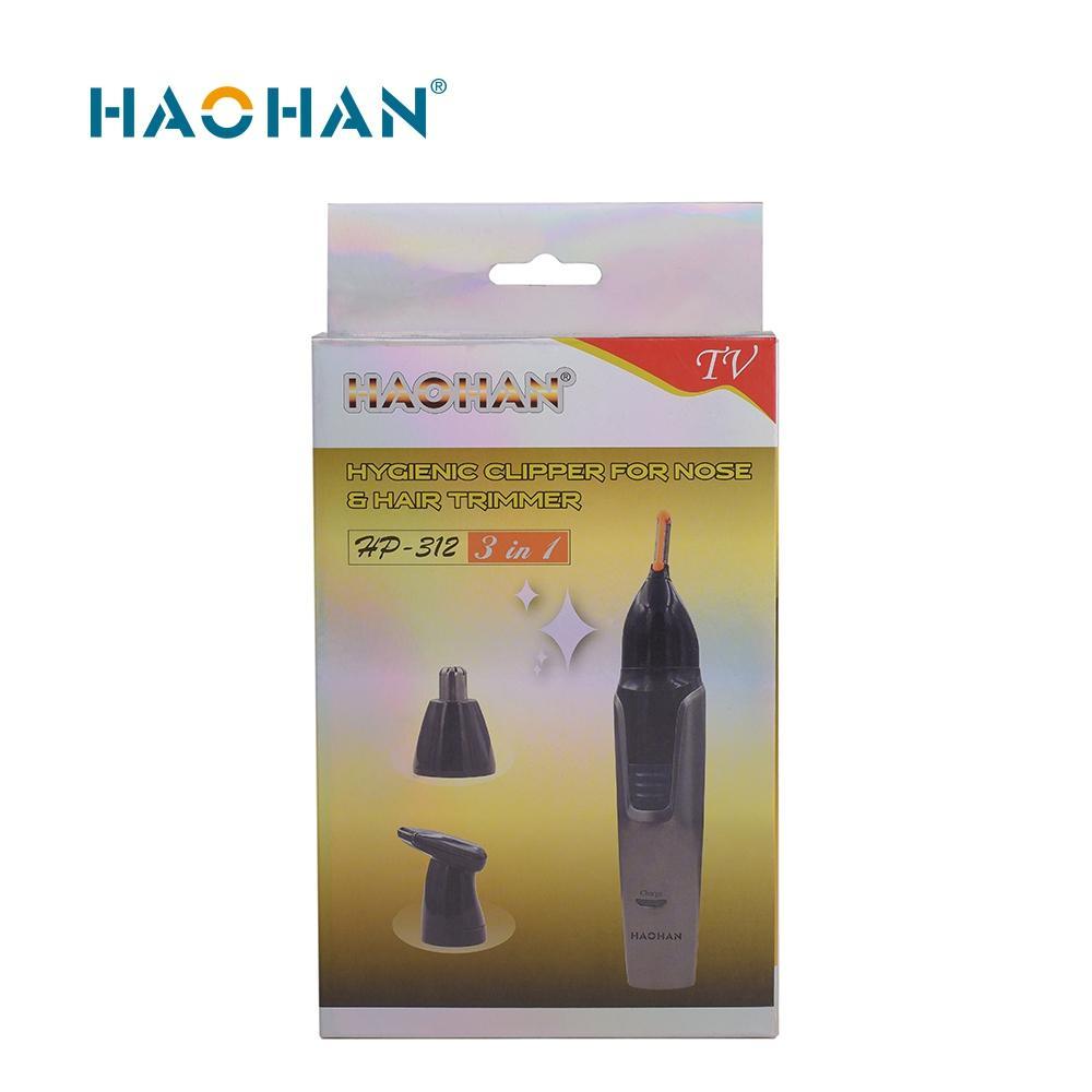 3-in-1 Rechargeable Nasal Hair Trimmer with Washable Heads (HP-312)