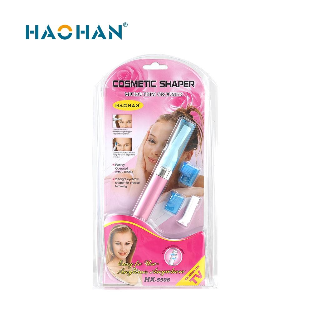 R-Shaped Blunt-Tip Eyebrow Trimmer with Dual Comb (HX-5506) R-Shaped Blunt-Tip Eyebrow Trimmer with Dual Comb (HX-5506)